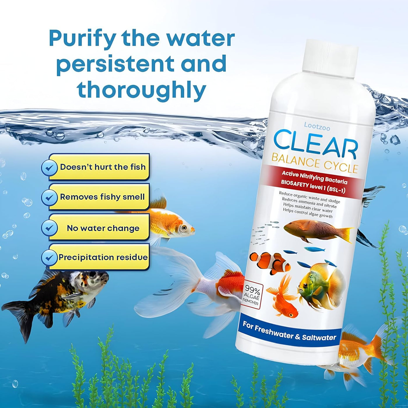 Fish Tank Water Purifier & Algae Remover ( BUY 1 GET 3 )